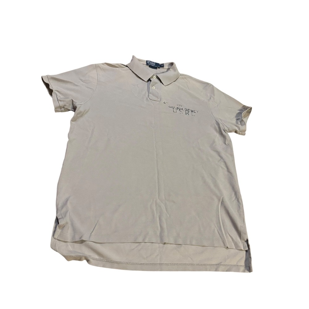 Polo‎ Ralph Lauren Custom Fit Polo Shirt 4th Div Aircrewman Mens Large